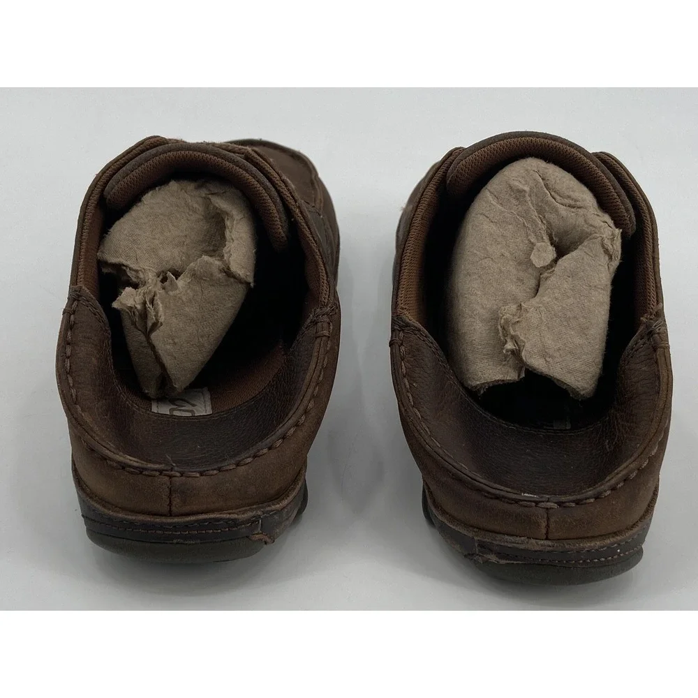 Olukai Shoes Men's‎ Size 8.5M Brown Leather Lace Tie Hamakua Poko